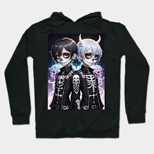 Couples Dia De Los Muertos 0044 Hoodie